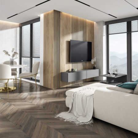 Produse - Panou riflat 3D Olmo, Oak Craft, 270x11.6cm, Lamelio