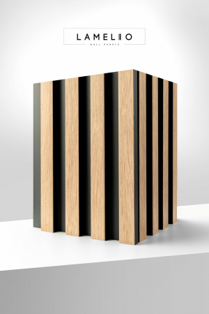 Panou riflat 3D Vasco, Oak Gold, 270x11.7cm, Lamelio [3]