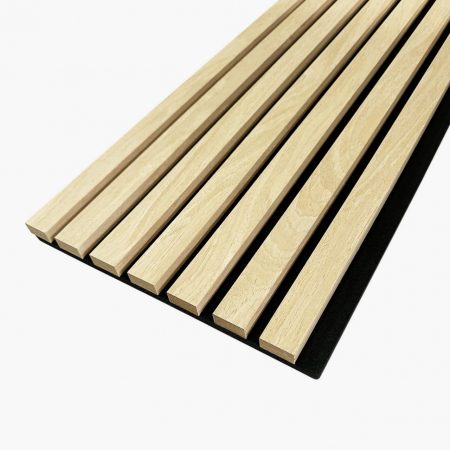 Panou riflat MDF, Light Oak, fonoabsorbant, 270x28cm, Lamelio [2]