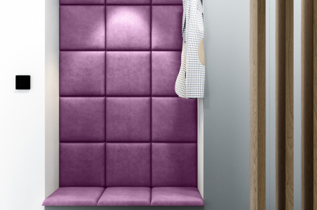 Panou tapitat pat catifea Hira patrat/dreptunghiular 30/40/50/60/70/80 cm, modular, 3 cm grosime [18]