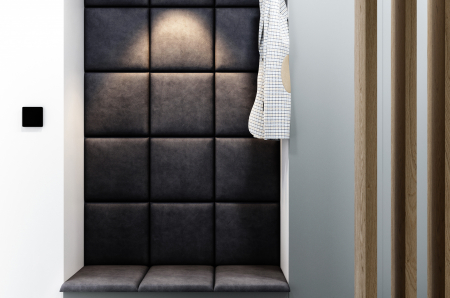 Panou tapitat pat catifea Hira patrat/dreptunghiular 30/40/50/60/70/80 cm, modular, 3 cm grosime [24]