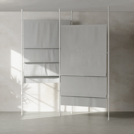Paravan Anywhere Gri din 100% Poliester Gri, 213x127x305cm, Umbra 1017322-918 [7]