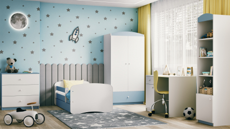 Pat copii Babydream MDF 140/160/180 cm, cu sertar, diverse culori [4]
