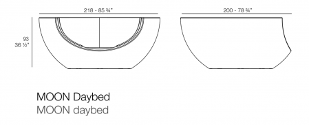 Pat sezlong de lux semisferic pentru piscina/gradina Ulm Ø200 cm, iluminare LED optionala, 54281 - Vondom [2]