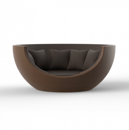 Baldachine & paturi pentru gradina/piscina - Pat sezlong de lux semisferic pentru piscina/gradina Ulm Ø200 cm, iluminare LED optionala, 54281 - Vondom