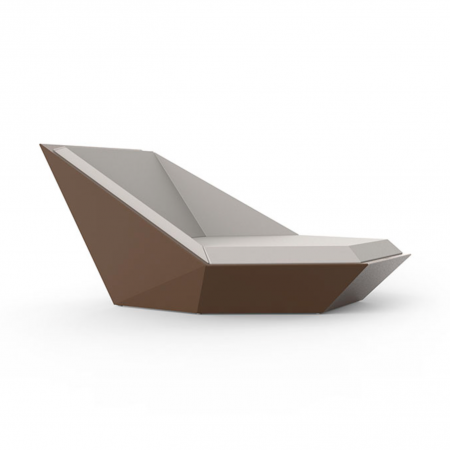 Baldachine & paturi pentru gradina/piscina - Pat sezlong premium pentru gradina/piscina Faz 180x180 cm forma geometrica moderna, iluminare LED, 54086 - Vondom