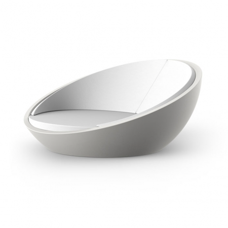 Baldachine & paturi pentru gradina/piscina - Pat sezlong rotund tapitat pentru gradina/piscina Ulm 211x198 cm, iluminare LED, design modern premium, 54139 - Vondom