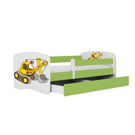 Patut baieti cu desen excavator Babydream 140/160/180 cm, MDF diverse culori [3]