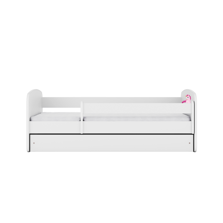 Patut fetite cu desen unicorn Babydream 140/160/180 cm, MDF diverse culori, sertar [1]