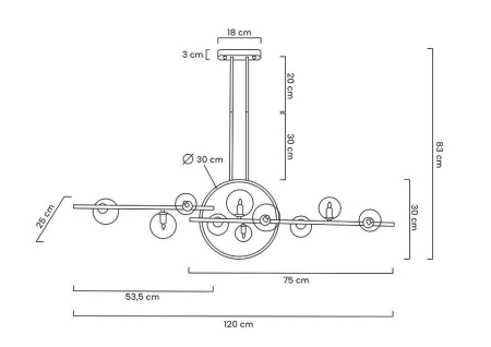 Pendul Alure Line Twin 120x25x83 cm, Negru - Moosee [10]