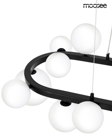 Pendul Alure Oval 120x55x270 cm, Negru; Alb - Moosee [4]