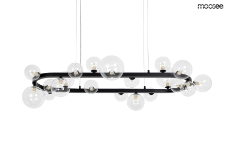 Produse - Pendul Alure Oval 120x55x270 cm, Oțel Negru - Moosee