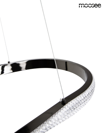Pendul Anillo 120x35x7 cm, Metal și Aluminiu Negru Crom - Moosee [2]