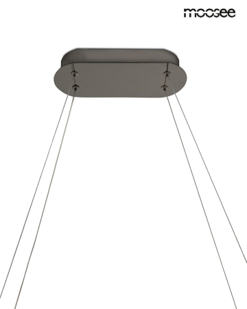 Pendul Anillo 120x35x7 cm, Metal și Aluminiu Negru Crom - Moosee [4]