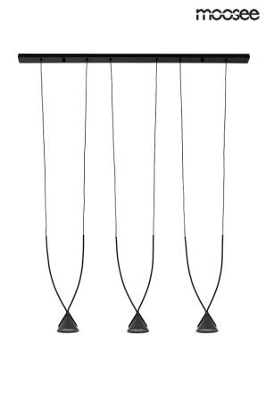 Produse - Pendul Atlas 3 110x8,5x240 cm, Aluminiu și Metal Negru - Moosee