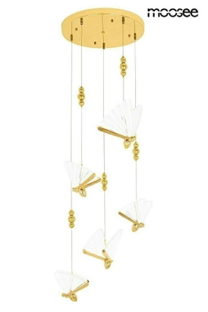 Pendule - Pendul Butterfly Disc 5 45x45x240 cm, Auriu - Moosee