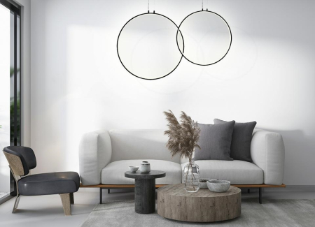 Pendul Circulo 80x15x250 cm, Metal și Aluminiu Negru - Moosee [5]