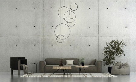 Pendul Circulo Six 105x8x275 cm, Metal și Aluminiu Negru - Moosee [8]
