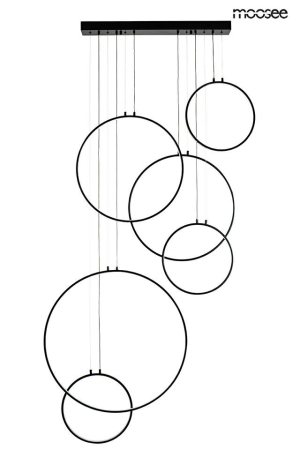 Produse - Pendul Circulo Six 105x8x275 cm, Metal și Aluminiu Negru - Moosee