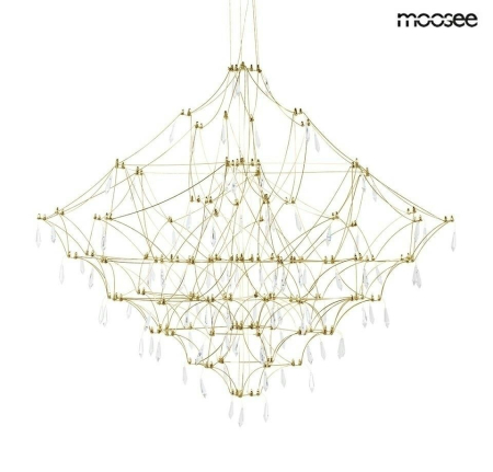 Produse - Pendul Constelation 120x120x350 cm, Oțel Auriu Sablare Periată - Moosee