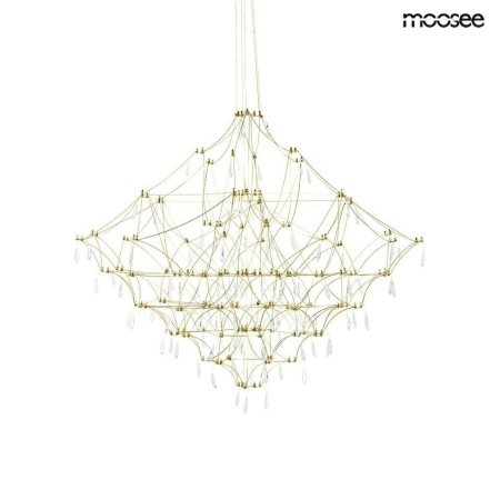 Pendule - Pendul Constelation 77x77x262 cm, Oțel Periat Auriu - Moosee