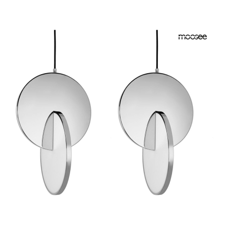 Produse - Pendul Disco 25x25x240 cm, Oțel Argintiu Lustrat - Moosee