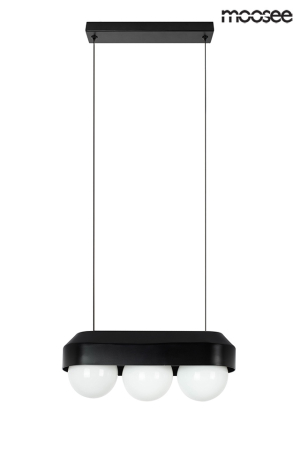 Pendul Drops 3 33x12x225 cm, Sticlă Negru - Moosee [1]