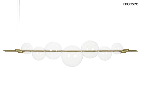 Pendule - Pendul Echo 140 145x25x265 cm, Metal și Sticlă Transparentă Auriu - Moosee