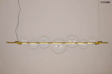 Pendul Echo 140 145x25x265 cm, Metal și Sticlă Transparentă Auriu - Moosee [5]