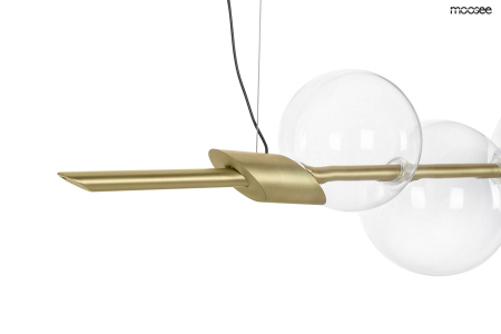 Pendul Echo 140 145x25x265 cm, Metal și Sticlă Transparentă Auriu - Moosee [2]