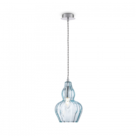 Pendul Eustoma MOD238-PL-01-BL, 1xE14, nichel+albastru, IP20, Maytoni [0]