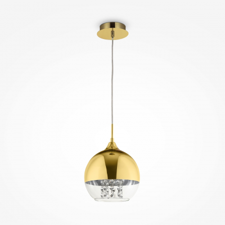 Pendul Fermi P140-PL-110-1-G, 1xE27, auriu+transparent, IP20, Maytoni [0]