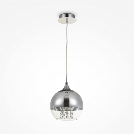 Pendul Fermi P140-PL-110-1-N, 1xE27, nichel+transparent, IP20, Maytoni [0]