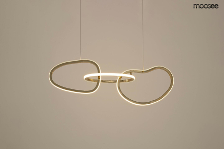 Pendul Jazz 3 80x31x210 cm, Oțel Auriu - Moosee [1]