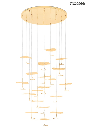 Produse - Pendul Leafs Disc 100x100x200 cm, Oțel Auriu - Moosee