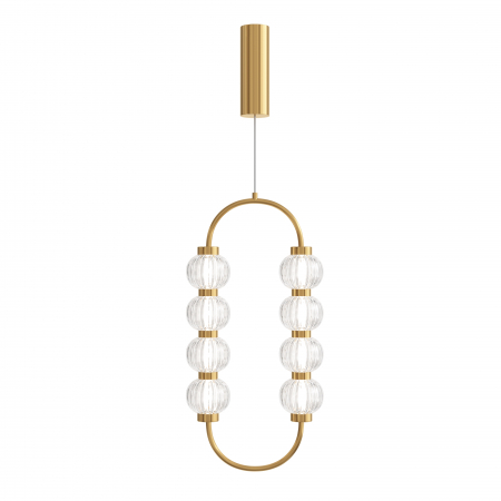 Produse - Pendul LED Amulet MOD555PL-L11G3K, 16W, 700lm, lumina calda, IP20, auriu+transparent, Maytoni