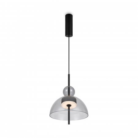 Promotii - Pendul LED Bangkok MOD185PL-L11B3K1, 12W, 1200lm, lumina calda, IP20, negru+fumuriu, Maytoni