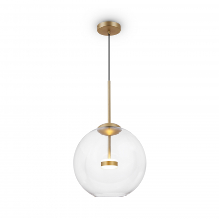 Lustre - Pendul LED Cometa MOD056PL-L12G3K, 12W, 720lm, lumina calda, IP20, auriu+transparent, Maytoni