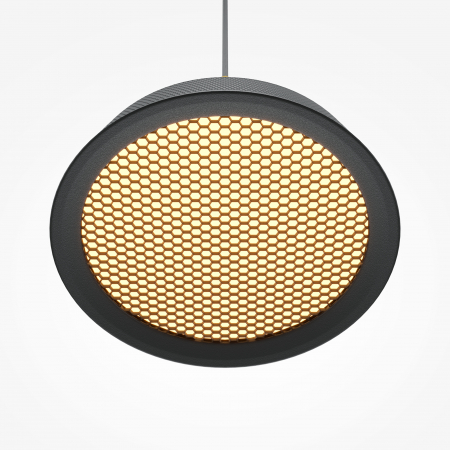 Pendul LED Ei MOD041PL-L15GB3K, 12W, 650lm, lumina calda, IP20, negru+auriu, Maytoni [1]