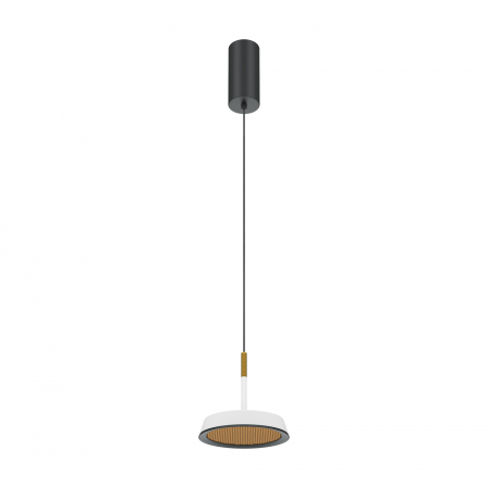 Promotii - Pendul LED Ei MOD041PL-L15WG3K, 12W, 650lm, lumina calda, IP20, alb+auriu, Maytoni