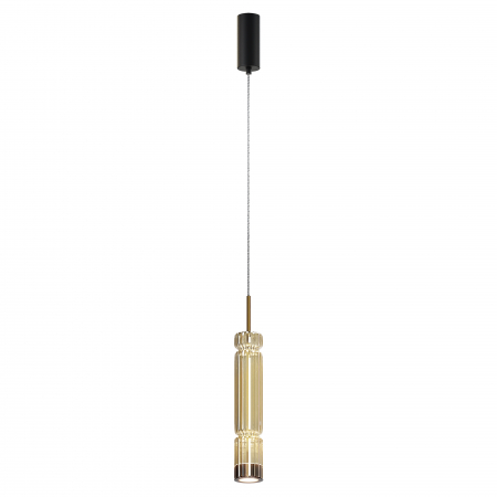 Produse - Pendul LED Ordo MOD272PL-L12BS3K1, 8W, 920lm, lumina calda, IP20, negru+cognac, Maytoni