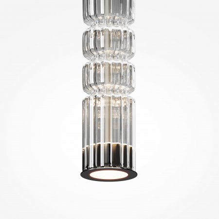 Pendul LED Ordo MOD272PL-L12CH3K, 8W, 920lm, lumina calda, IP20, crom+transparent, Maytoni [1]