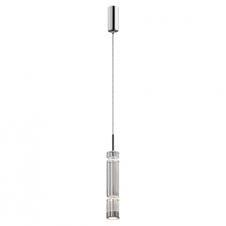 Promotii - Pendul LED Ordo MOD272PL-L12CH3K1, 8W, 920lm, lumina calda, IP20, crom+transparent, Maytoni