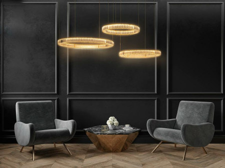 Pendul Liberty 3B 190x120x158 cm, Sticlă Cristal Auriu - Moosee [10]