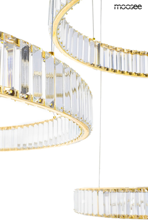 Pendul Liberty 3B 190x120x158 cm, Sticlă Cristal Auriu - Moosee [4]