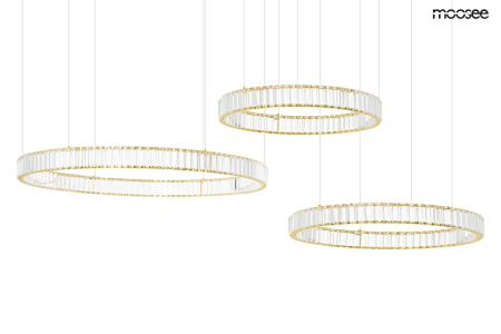 Produse - Pendul Liberty 3B 190x120x158 cm, Sticlă Cristal Auriu - Moosee