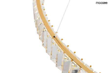 Pendul Liberty Triples 81,5x81,5x262 cm, Sticlă Cristalină Auriu - Moosee [7]