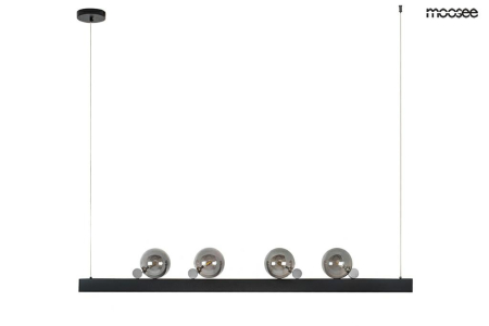 Produse - Pendul Lineal 130x13x212 cm, Oțel și Acril și Sticlă Negru - Moosee