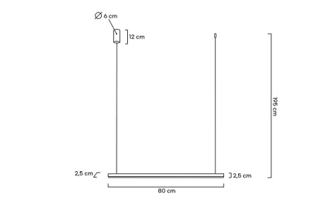 Pendul Linus 80x6x195 cm, Oțel și Aluminiu Auriu Efect Ombre - Moosee [1]