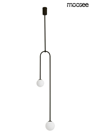 Produse - Pendul Low 25x13x133 cm, Sticlă și Metal Negru - Moosee